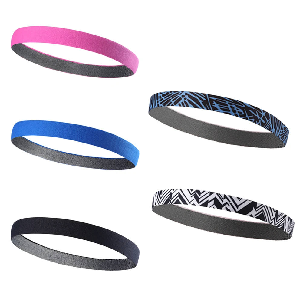 

Sport Headband Men Women Head Sweat Band Run Football Tennis Headscarf Silicone Anti-slip Elastic Sweatband HairBand