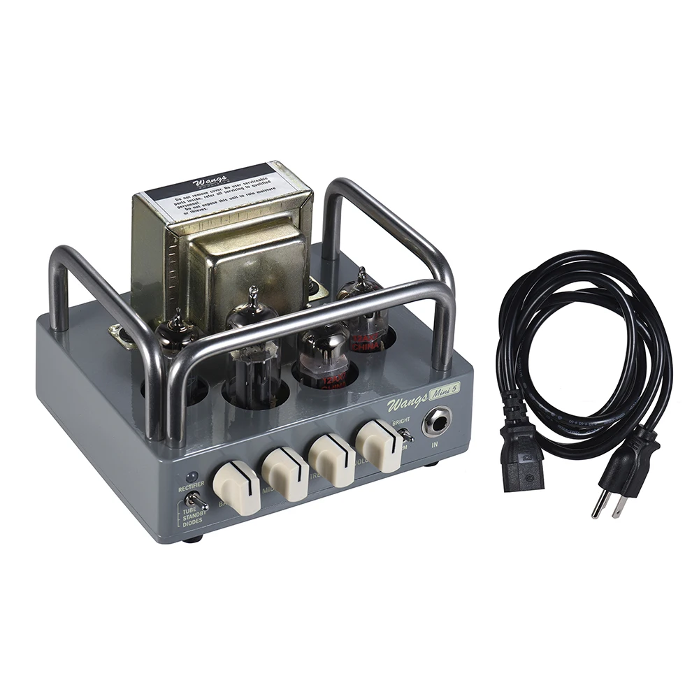 

BIYANG Wangs Mini 5 Powerful 5Watt All Tube Guitar Amplifier Amp Head with 12AX7 12BH7 6Z4 Tubes VOLUME BASS MIDDLE control knob