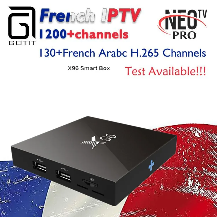 

French IPTV X96 2G16G Amlogic S905X Quad Core Android 6.0 Smart TV Box+ 1000+NEOTV IPTV Europe Arabic Belgium Pay TV Set Top Box