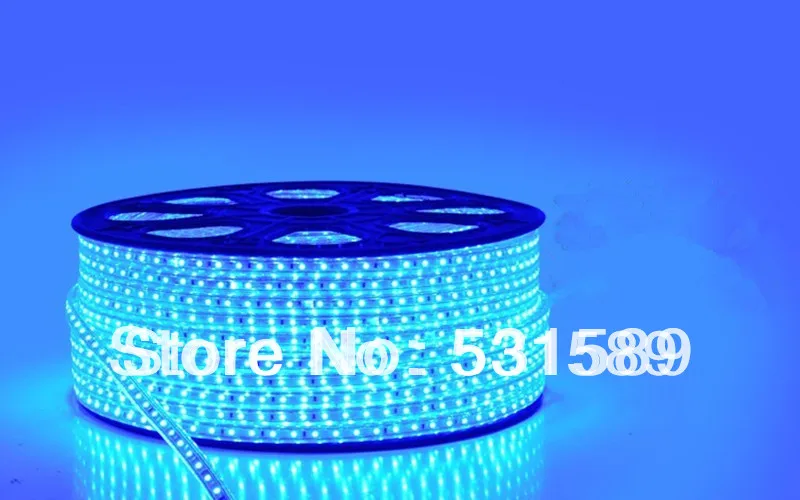 buy 5050 LED Strip 5M 220V 14W M 60LEDs M IP66 Waterproof Red Yellow Blue White LED Light Strip+Plug