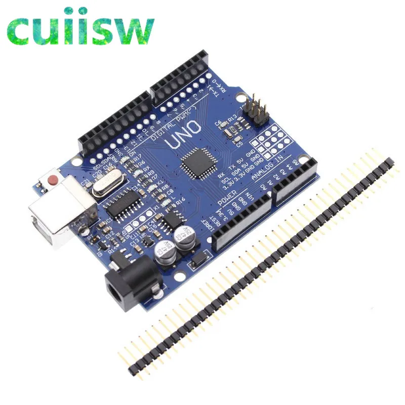 Cuiisw 1 шт. UNO R3 UNO R3 CH340G+ MEGA328P Чип 16 МГц для Arduino UNO R3 макетная плата+ USB кабель