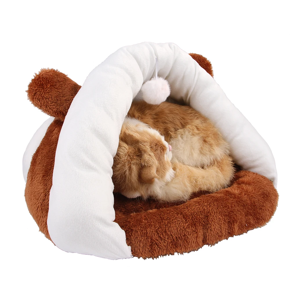 Beste Herfst Winter Hond Bedden Huisdier Banken Coral Fleece Warme Zachte Nest Shell Mooie Huis Wind proof 3 Kleuren ademend Kat Matten Hond Zakken