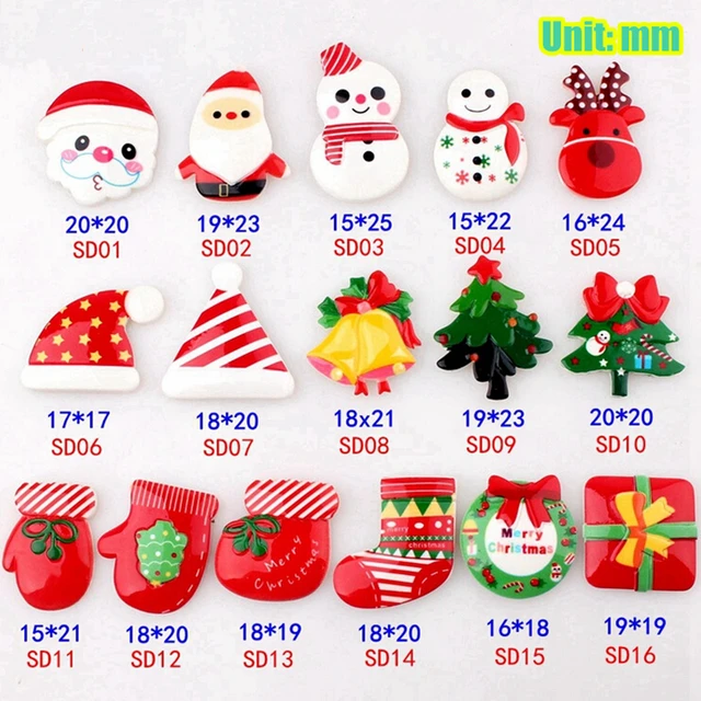 Diy Decoration Small Craft Resin Christmas Ornaments Accessories Diy Decoration Small Craft Resin Christmas Ornaments Accessories 50 Pieces