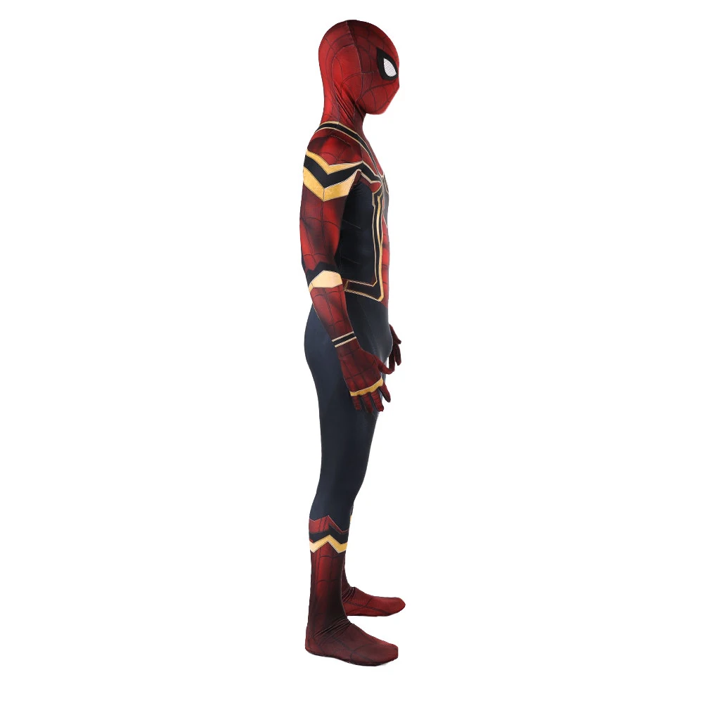 2018 New Spiderman Costume Kids Adult Avenger Infinity War Tom Holland Iron Spider Man Cosplay Costume 3D Print Spandex Zentai