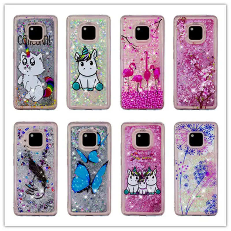 

Bling Quicksand Case For Huawei Mate 10 20 Lite 3D Unicorn Liquid Glitter Case For Huawei Mate 20 Pro Phone Case Cover Coque