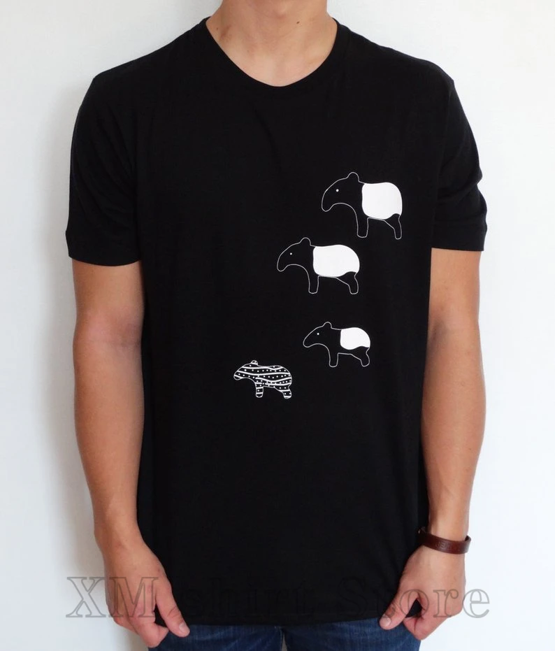 

Tapir Mens and Womens Styles T-Shirt men funny print women tops tee Casual O-neck tshirts