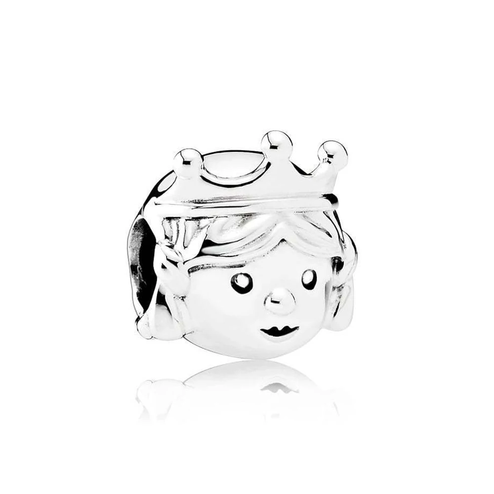 

NEW 100% 925 Sterling Silver Precious Princess Charm Bead Fits Original Bracelets DIY Jewelry For Mother Gift