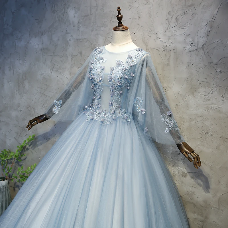 J светло-серый синий бабочка с длинным рукавом бальное средневековое платье Ренессанс платье принцессы костюм викторианская/marie Antoinette