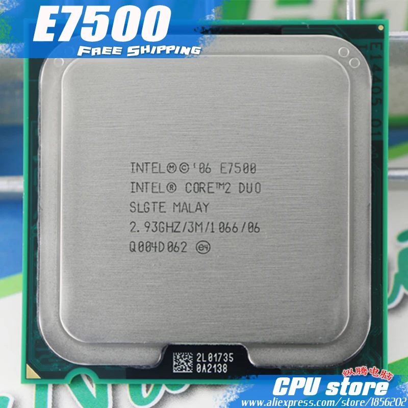 Processeur Occasion Intel Processeur Intel Core 2 Duo E7500 - Socket 775, 2,933 GHz, 2 C&oelig;urs, 3 Mo De Cache, D'occasion Test&eacute; CPU Occasion LGA775 1066MHz