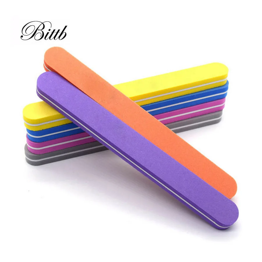 

Bittb 3pcs Nail File Manicure Pedicure Buffer Sanding Files Sponge Sandpaper Nail Polishing Art Tools For For Salon UV Gel