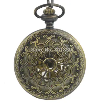 

H043 Vintage Delicacy Carved Mechanical Pocket Watch Classical Stainless Steel Mechanical Pocket Watch