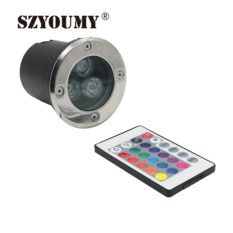 

SZYOUMY 3W LED Underground Lamp AC85~265V 12V Outdoor Landscape Spot Lighting Waterproof IP67 Buried Floor Lights