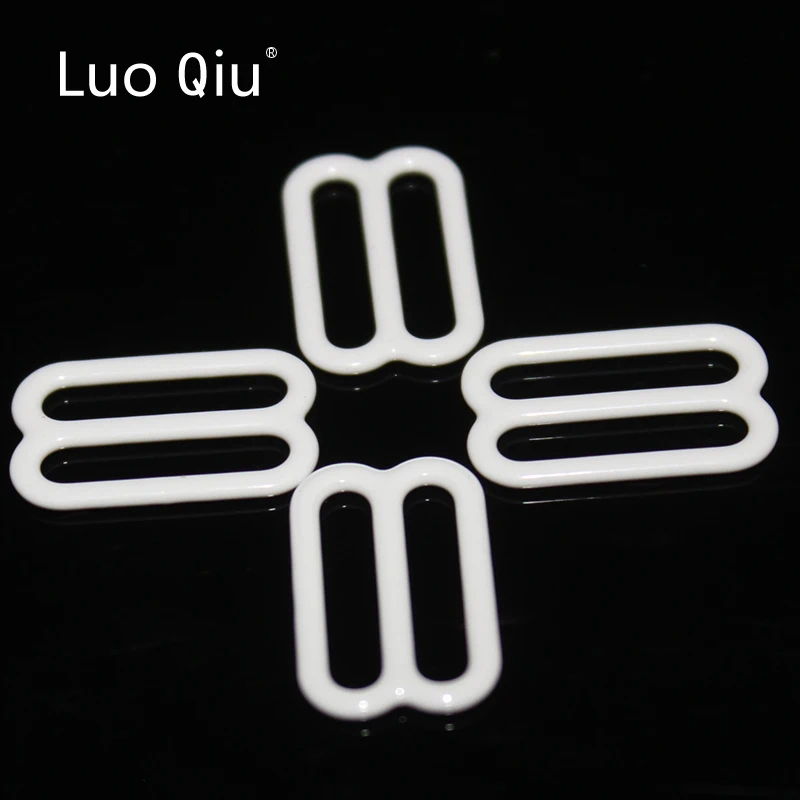

Застежка для бюстгальтера Luo Qiu, 15 мм, цвет белый, 8, металлическая и пластиковая застежка, регулируемые пряжки для бюстгальтера с нейлоновым покрытием (100 шт./лот)