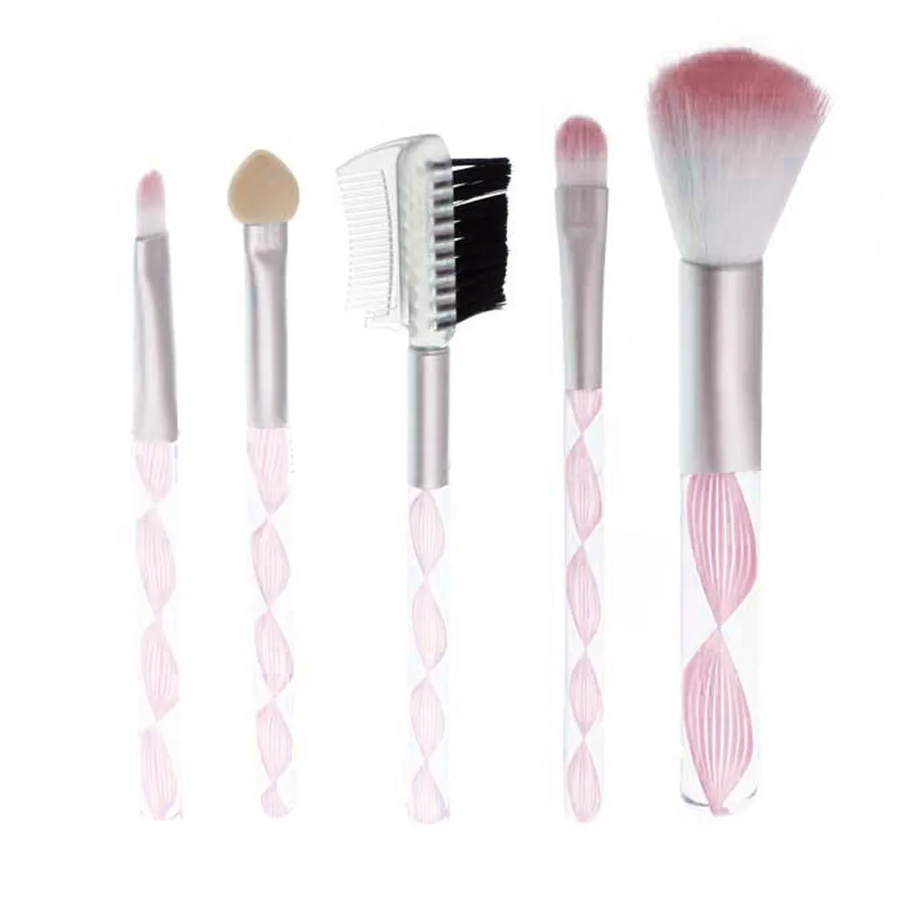 

2019 New Arrival 3 colorful 5PCS Cosmetic Makeup Brush Lip Makeup Brush Eyeshadow Cosmetic Brush Kit professional Beauty Tools