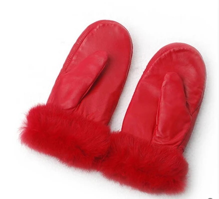Мода, перчатки на запястье, перчатки для вождения, одноцветные, для взрослых, без пальцев, варежки из натуральной кожи для подарка - Цвет: Красный
