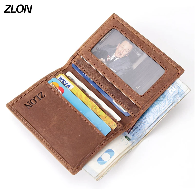 Мужской кожаный тонкий кошелек ZLON K100 с RFID защитой деловой Повседневный держатель