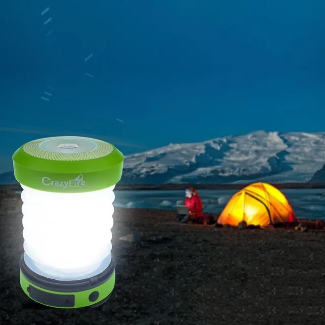 Portable Solar Camping Light LED Downlight Lamp 3 Mode with Battery USB