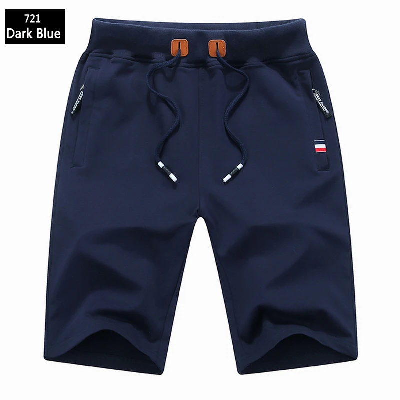 New Men's Shorts Summer Mens Beach Shorts Cotton Casual outwear sports gym joggers running Male Shorts homme Brand Clothing - Цвет: 7084-dark blue