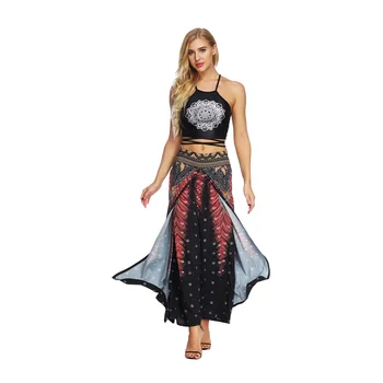 

Fashion High Street Women Pants Casual New Ethnic tribal print Leggings Wide Leg Pants Trousers Clothes Summer Pants For Women