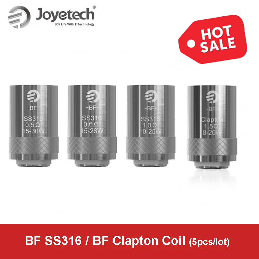 Original Joyetech BF SS316 Coil 0.5/0.6/1.0ohm Heads for eGO AIO/Cuboid Mini Electronic Cigarette Atomizer Cores 5pcs/lot