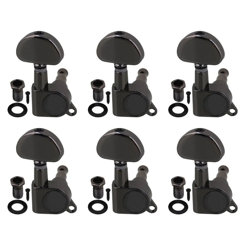 6R Full Locking Electric Guitar Tuning Pegs with Heart Shape Button