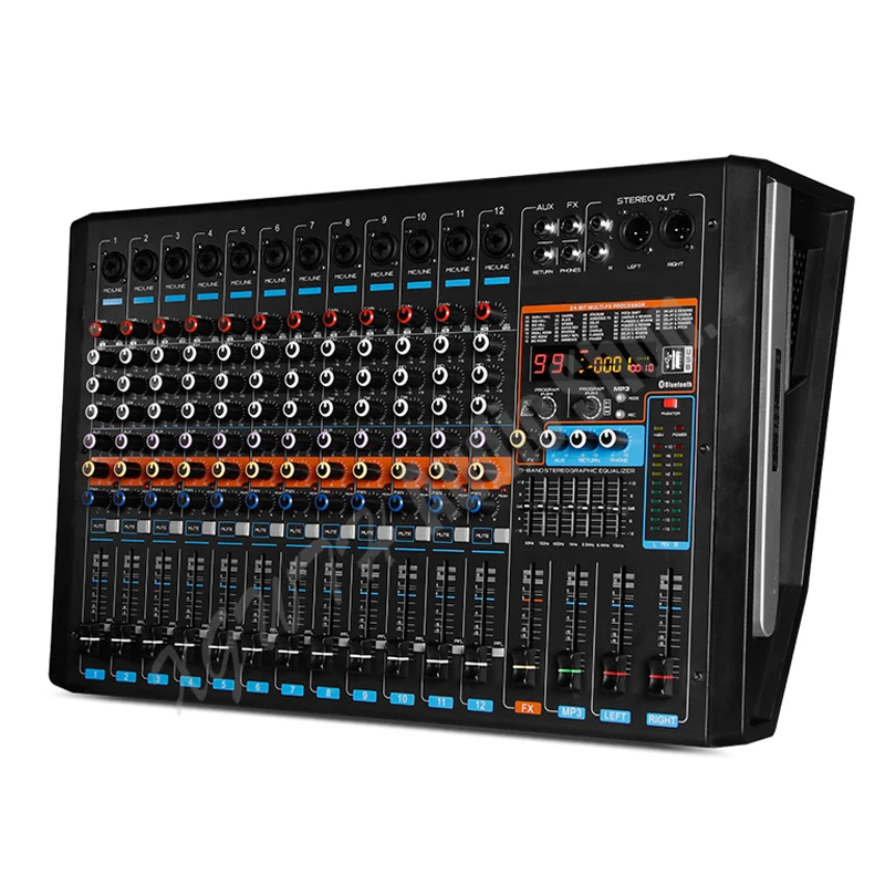 750W +750W 12 Channel Bluetooth Audio Amplifier