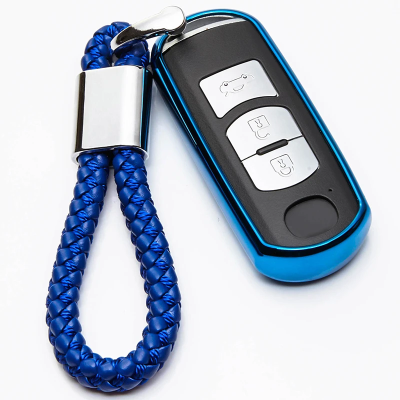 

TPU Car Key Cover Case For Mazda 2 3 6 Axela Atenza CX-5 CX5 CX-7 CX-9 2014-2017 Car Protection Shell Styling Accessories