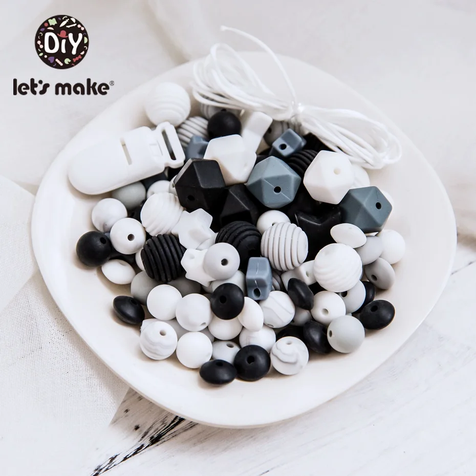 Let's Make 1Set Baby Pacifier Chain DIY combination Silicone Holder For Nipples Baby Teether Necklace Accessories Pacifier Clip Let's Make 1Set Baby Pacifier Chain DIY combination Silicone Holder For Nipples Baby Teether Necklace Accessories Pacifier Clip