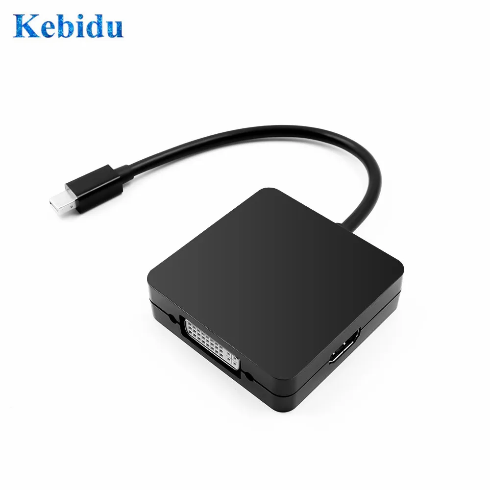 Кабель-адаптер KEBIDU 3 в 1 с портом дисплея на DVI/VGA для ПК Apple MacBook проектора Samart ТВ |