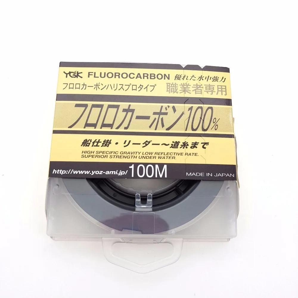 

YGK 100M 100% Super Strong True Fluorocarbon Fishing Line Carbon Line Front Wireway Transparent Monofilament