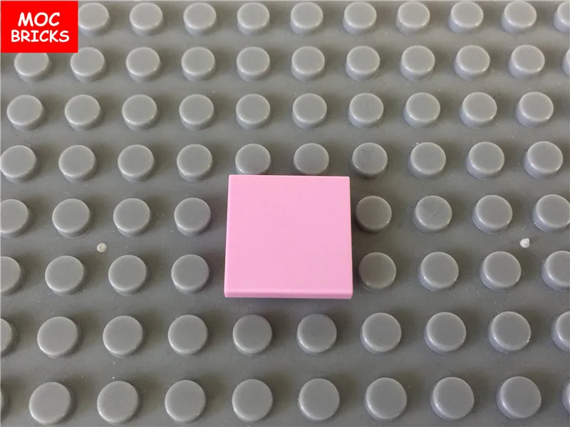 10 шт./лот MOC кирпичи Красочные Гладкие модульные плитки 2x2 подходит для 3068 DIY
