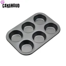 CAKEHOUD DIY выпечка пирожных и яичницы инструмент металлический круглый шестидырочный противень для выпечки антипригарный пресс-формы для кухни выпечка в духовке инструмент