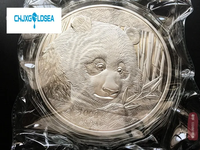 

2018 Chinese Panda commemorative plated plated silver coin 1kg with COA and box for collection gift present