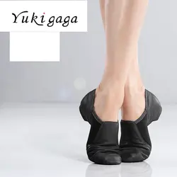 Yukigaga из натуральной кожи Танцы обувь профессиональные мягкие девушки/Для женщин балет полный подошва a11c