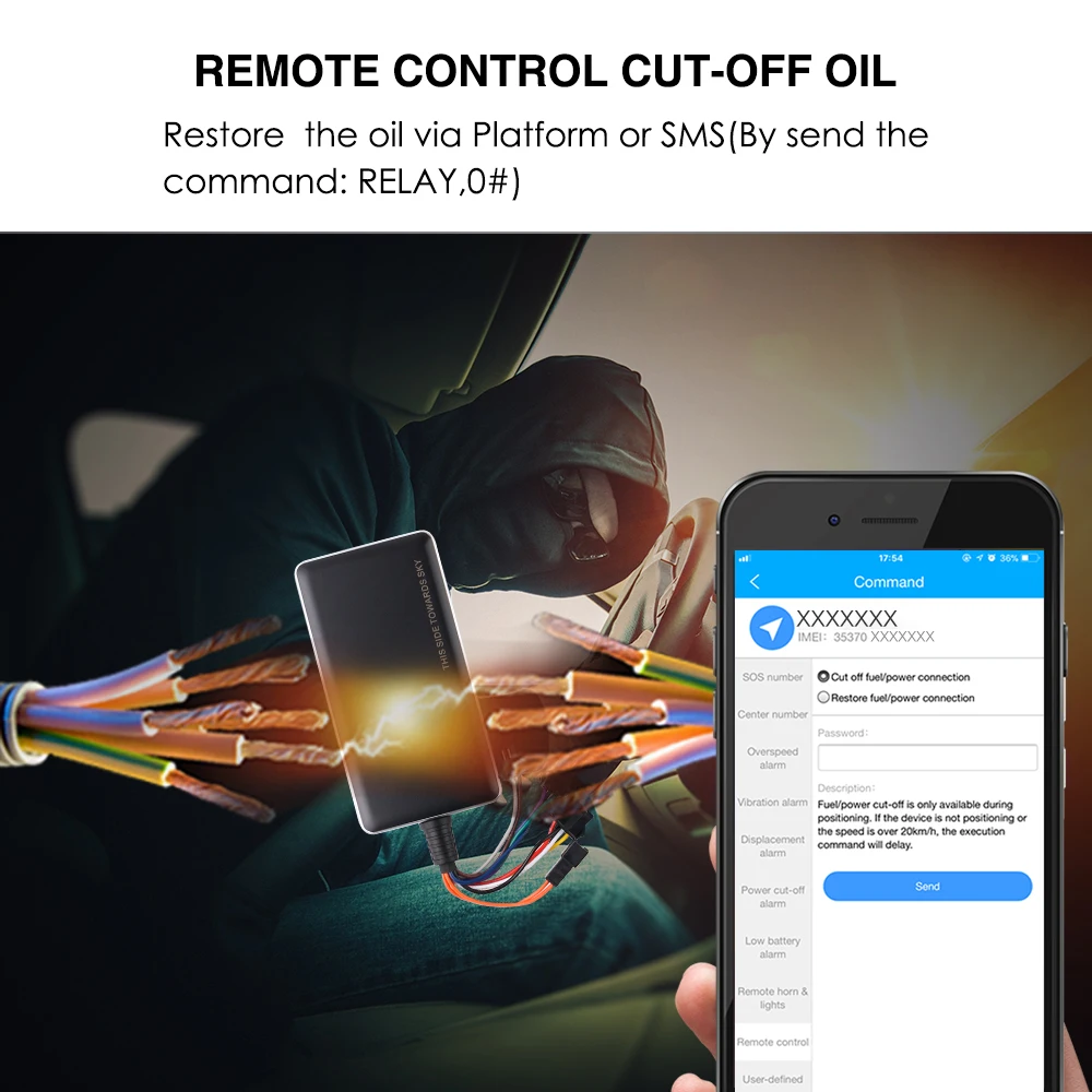 GT06N gps трекер автомобиля мобильного телефона для мобильного телефона 2G GSM Дистанционный Cut-вор "отключает масло в режиме реального времени gps-трекер локатор SOS голосового мониторинга Geo-fence и движущейся сигнализации
