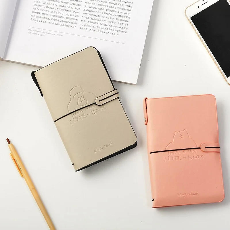 

Nice Note" 1pc Faux Leather Travel Journal Diary Study Notebook Blank Papers Cute Stationery Gift