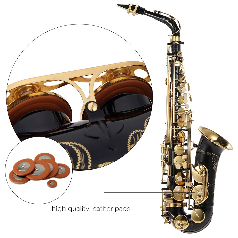 Ammoon bE Alto Saxphone 82Z ключ типа E плоский саксофон латунный духовой инструмент с чистой щеткой ткань перчатки ремень Чехол