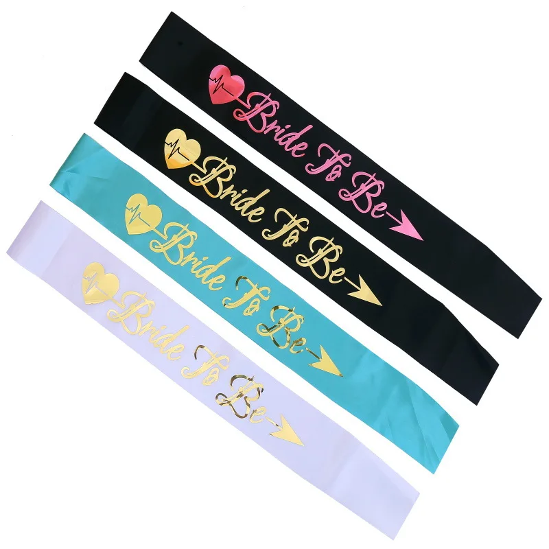 Hen Party Bride to Be Sash with Heart Hen Party Sash for Bachelor Party Wedding Bridal Shower Pink White with Gold Letter HW64 (18)