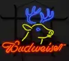 Custom Budweiser deer Glass Neon Light Sign Beer Bar