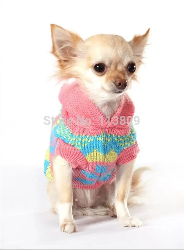 Retail Wholesale New Dog Sweater Pet Jumper Classic Pink