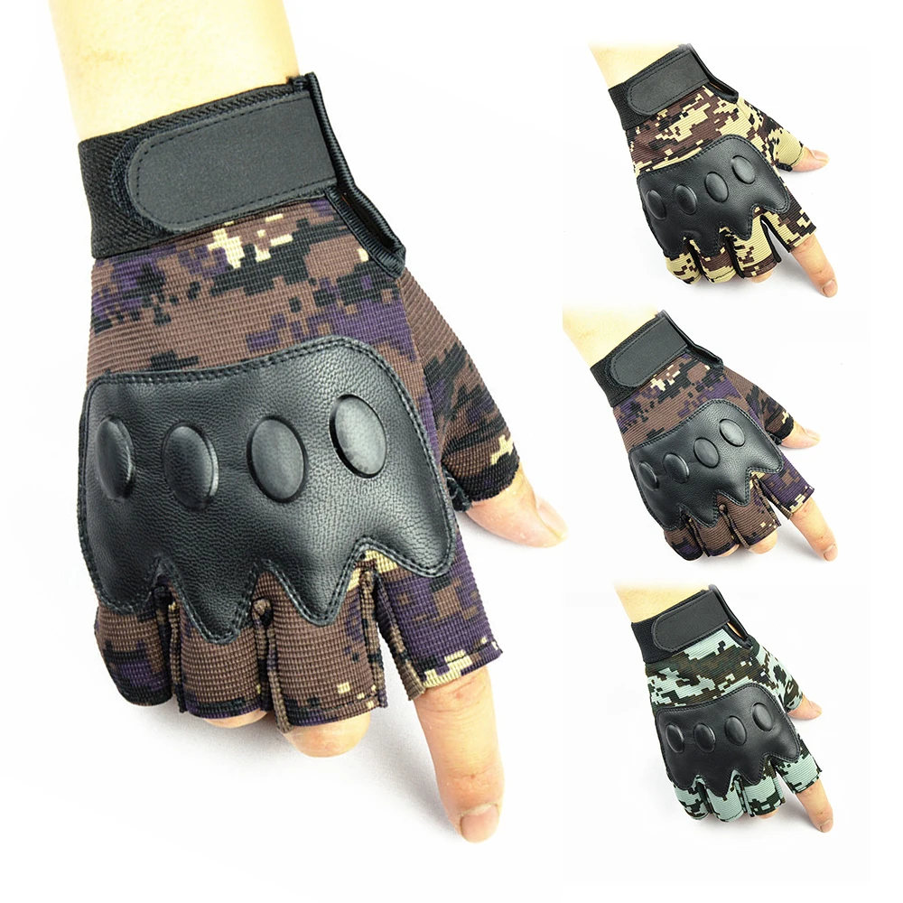 

A Pair of Non-Slip Breathable Sports Half Finger Gloves Bike Bicycle Cycling Gloves Practical and Durable 3 Color To Choose