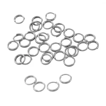 

Jewelry Materials Stainless Steel Double Jump Rings Bright Silver Tone 1000PCs
