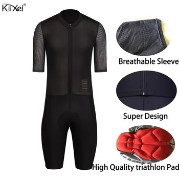 

KiiXel Triathlon AERO Skinsuit Man's Jumpsuit Speed Trisuit Ropa Ciclismo Maillot Pro One Piece Triathlon Wear Cycling Jerseys