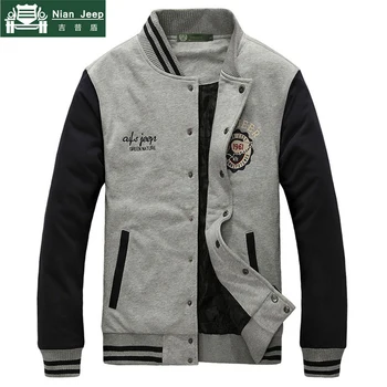 

Brand AFS JEEP Casual Air Force Jacket Men Warm Patchwork Cardigan Baseball Jackets Men pilot jacket chaquetas hombre Size M-3XL