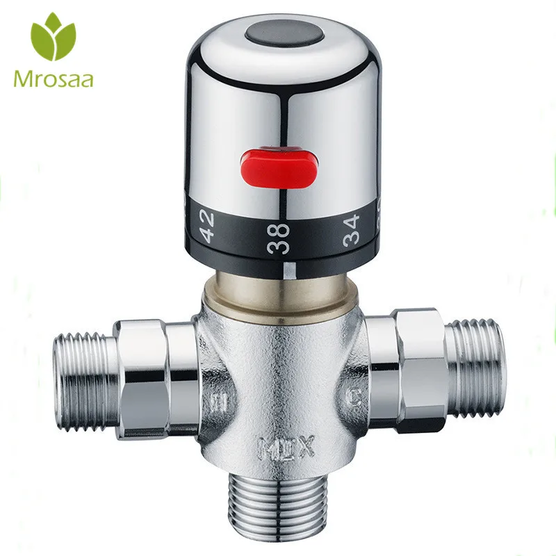 Dn15(g1/2) Brass Thermostatic Mixing Valve Hot&cold Water Shower Solar Water Heater Valve Water