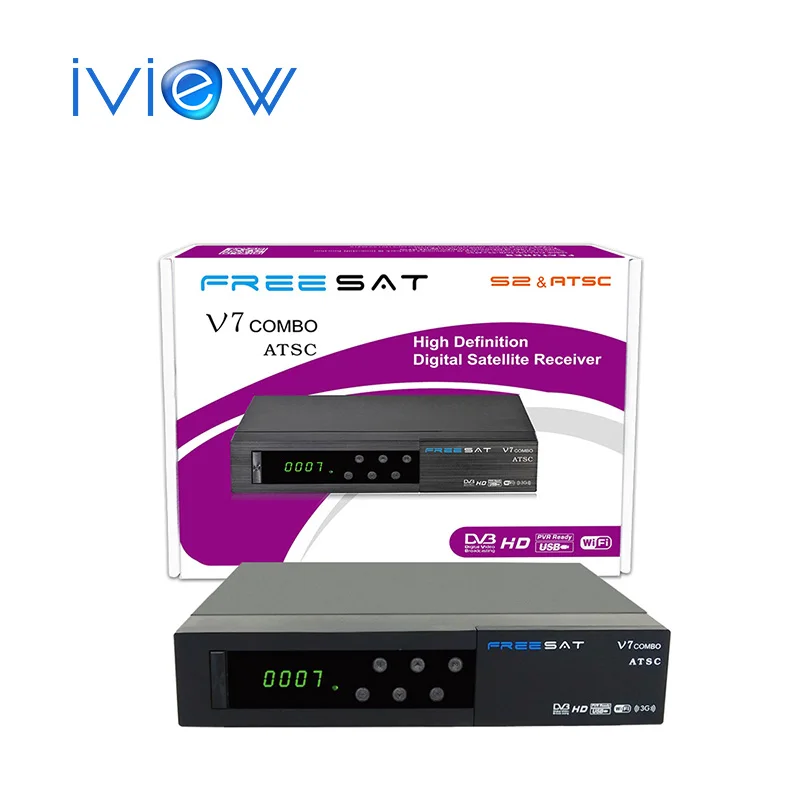 

[Genuine] North America DVB-S2 ATSC satelite receiver Freesat V7 combo ATSC support powervu cccam biss for Mexico Canada US