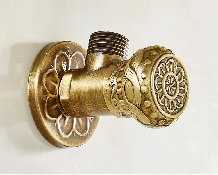Античный латунный треугольный клапан аксессуар для ванной комнаты 1/2*1/2 латунные угловые клапаны JF-840F