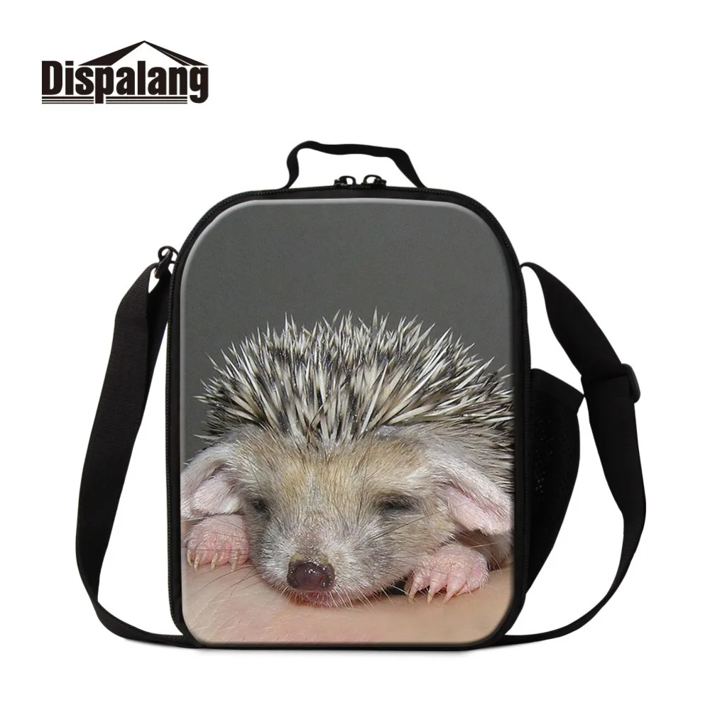 

Dispalang Portable Food Picnic Packet Lunch Box Insulated Print Hedgehog Word Thermal Girls Cooler Storage Cases Bags Container