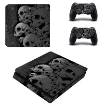 Pele protetora do vinil para ps4 adesivo fino para sony playstation 4 console magro + 2 controlador de pele adesivo para ps4 s pele