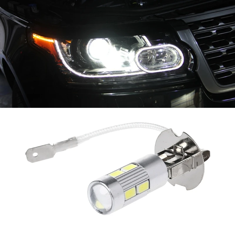 

1pcs New H3 10 LED 5630 SMD White Fog LED Auto Bulb Tail Turn Driving Light High Beam